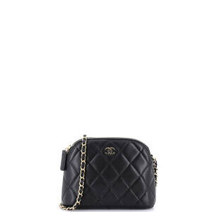 Chanel Cc Dome Zip Clutch With Chain #253062C43B